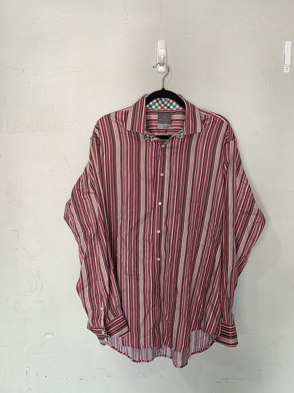 Thomas Dean Multi Color  Multi-Stripe Button Shirt